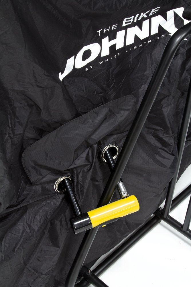 White Lightning Bike Johnny Bike Cover - Waterproof & UV Resistant Bicycle Cover for Outdoor Protection - Perfect for Garage, Travel & All Weather Use