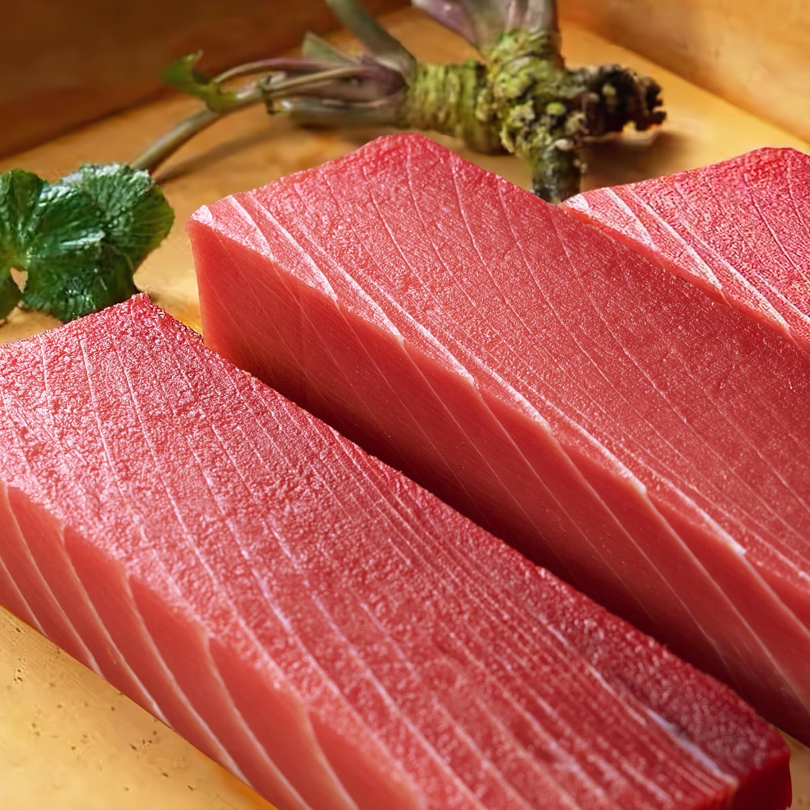 OCEANZEN Premium AAA Sashimi Grade Wild-Caught Ahi Tuna Saku - Frozen (4.5 lbs) - Perfect for Sushi, Poke Bowls & Fine Dining