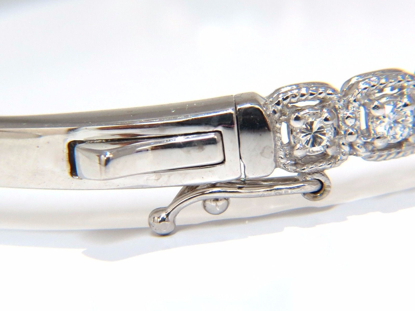 0.90CT Square Rope Twist Encrusted Natural Diamond Bangle Bracelet in 14K Gold - Perfect for Weddings, Anniversaries & Special Occasions