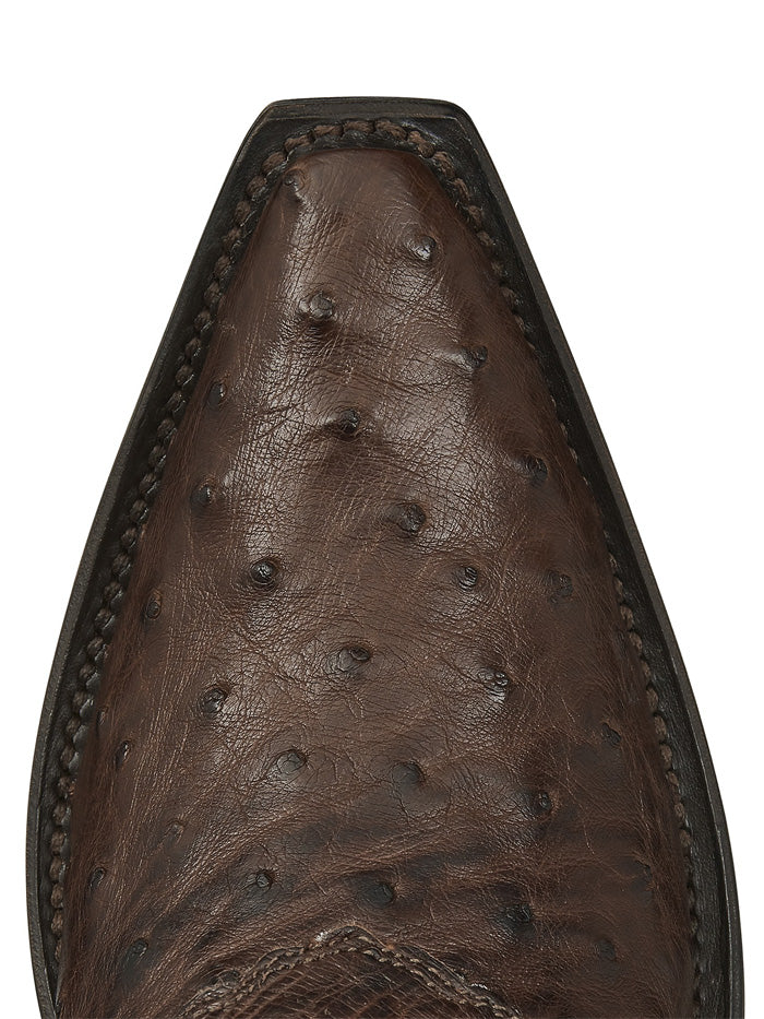 Lucchese M5601.S54 Women's Western Augusta Ostrich Vamp Boots - Redwood Cowgirl Boots for Country Dancing & Rodeo Events