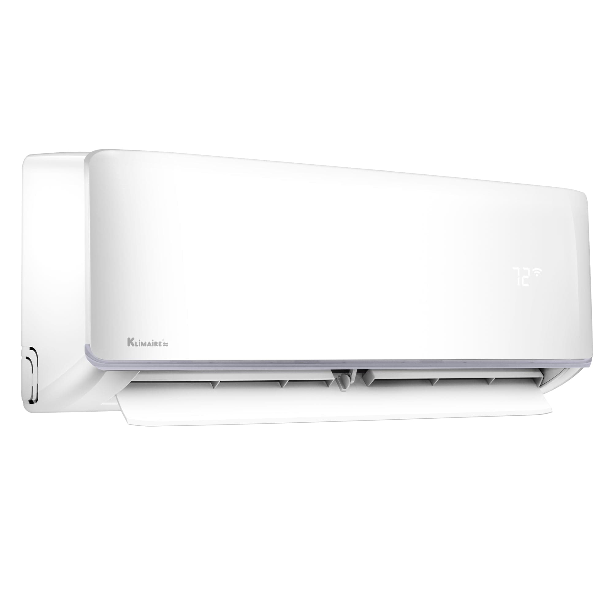 12,000 BTU Klimaire KSIV012 H219 IW 2 Mini Split Wall Mount Air Conditioner & Heat Pump - 220V Ductless Inverter System for Home, Office, or Garage Cooling & Heating