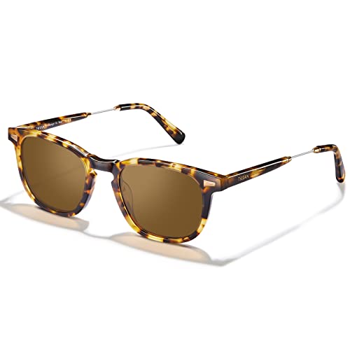 Yellow Tortoise Frame Brown Lens