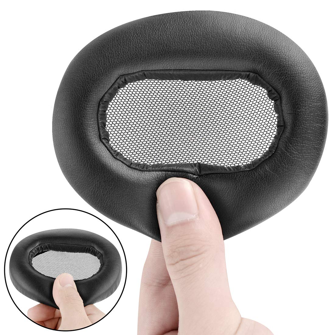 Sony MDR-1AM2 Replacement Ear Pads - Premium Protein Leather Headphone Cushions (Black) for MDR-1AM2/B - Comfortable Noise Isolation for Home, Office & Travel Use