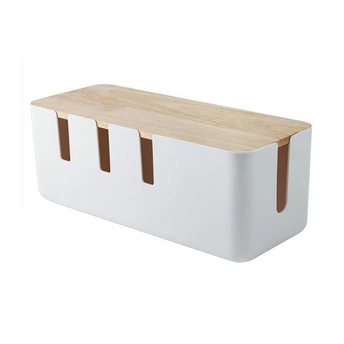 FFLJT Cable Storage Box - Power Strip Organizer with Dustproof Cover, Cord Management Case for Chargers, Network Cables & Electronic Accessories - Perfect for Home Office, Gaming Setup & Entertainment Center Organization