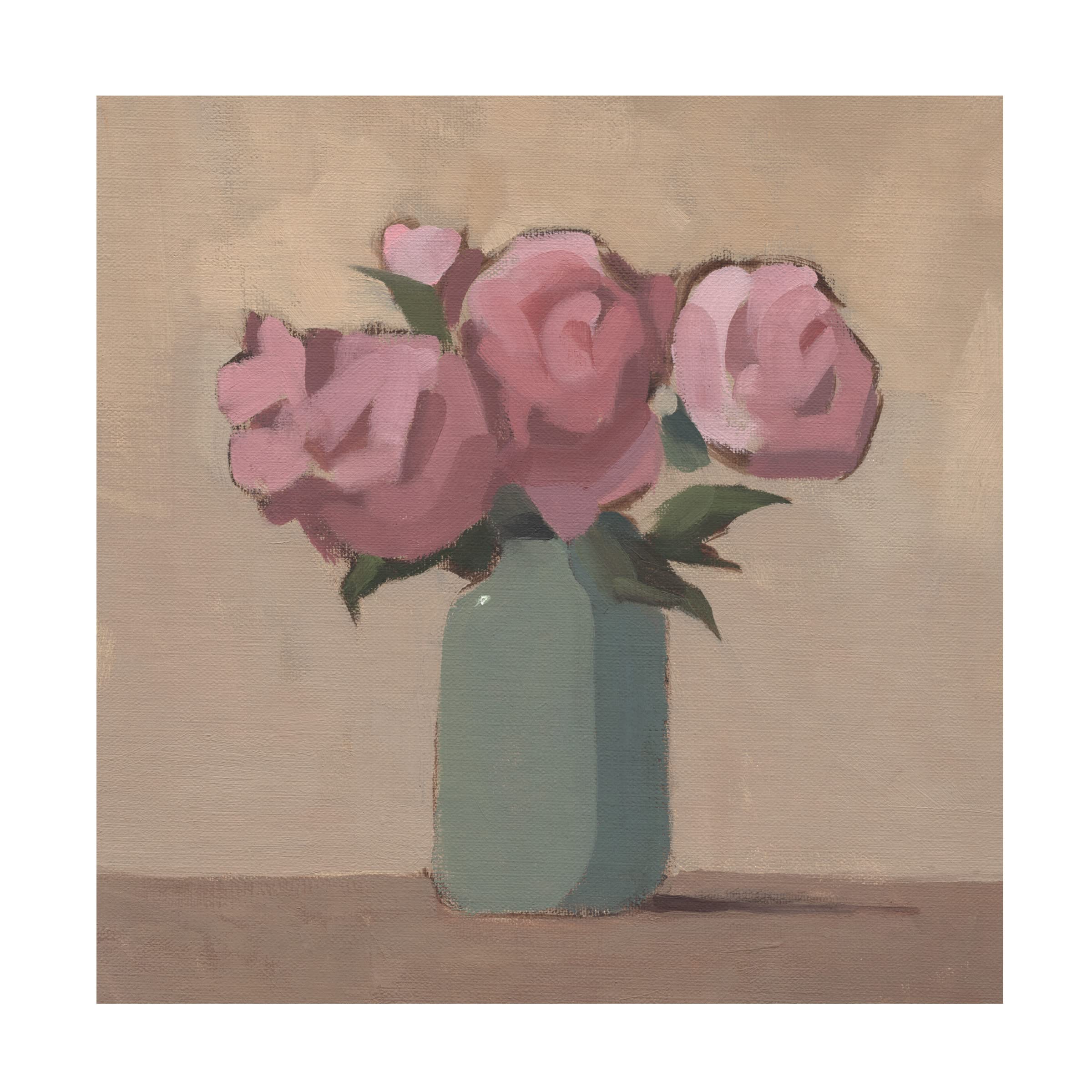 Jacob Green 'Spring Vase I' Floral Canvas Wall Art Print - Modern Home Decor for Living Room, Bedroom & Office | Trademark Fine Art Collection