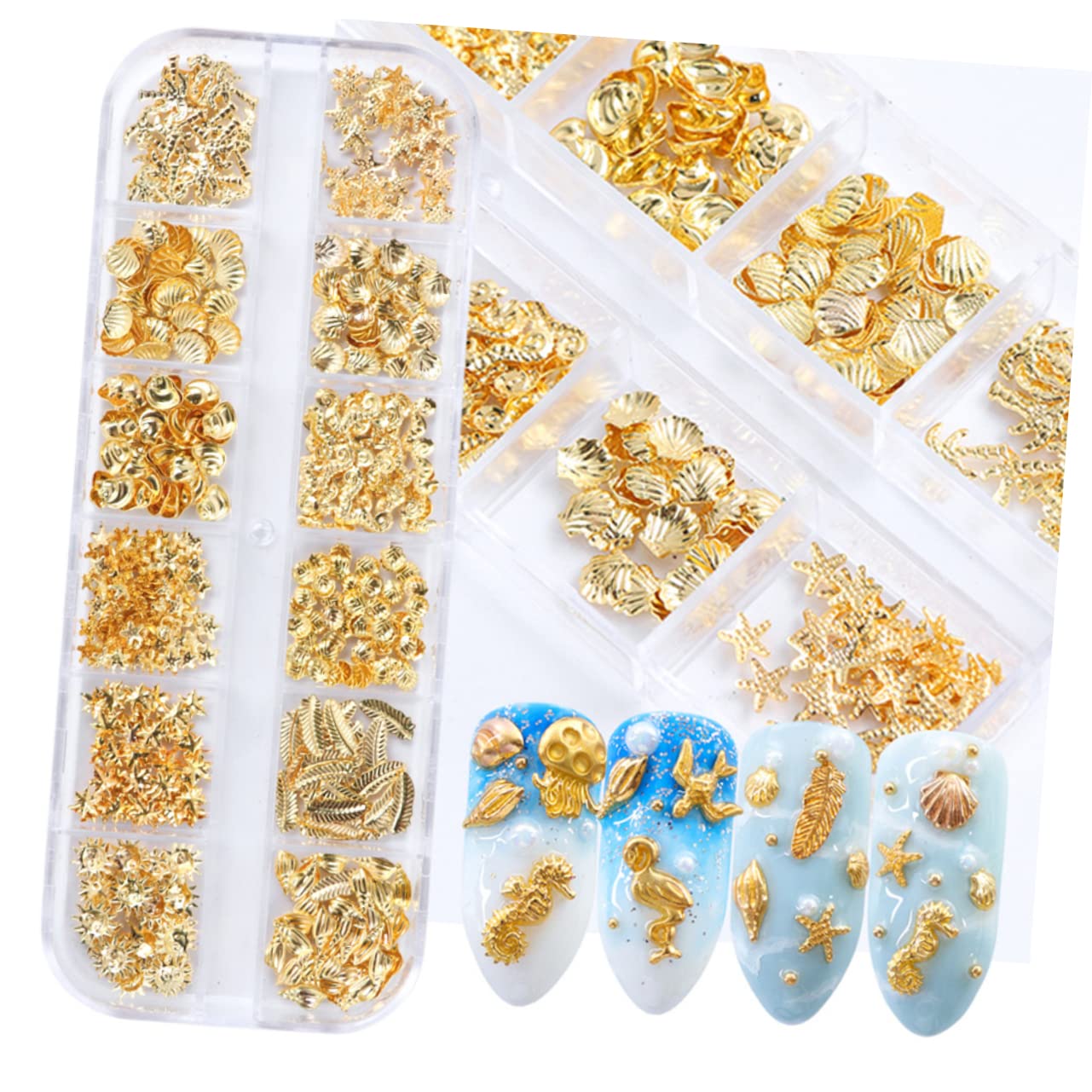 3D Rhinestone Nail Art Stickers - Gold Snowflake Nail Jewelry Decorations for Christmas, DIY Nail Charms & Alloy Nail Accessories | Perfect for Holiday Parties, Festive Nail Designs, and Gift Giving