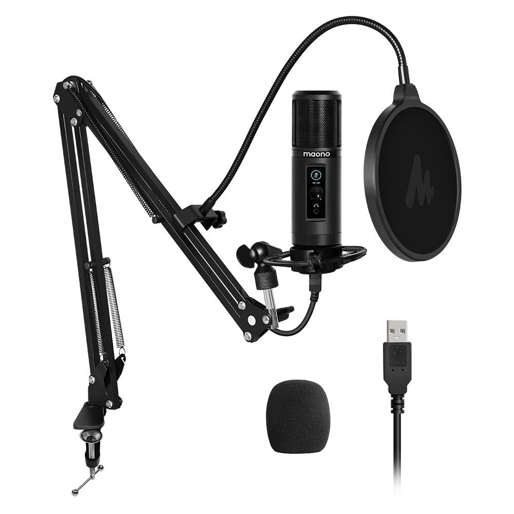 Maono PM422 USB/XLR Dynamic Microphone for Podcasting, Streaming & Recording - Professional Studio-Quality Sound for YouTube, Twitch & Voiceovers