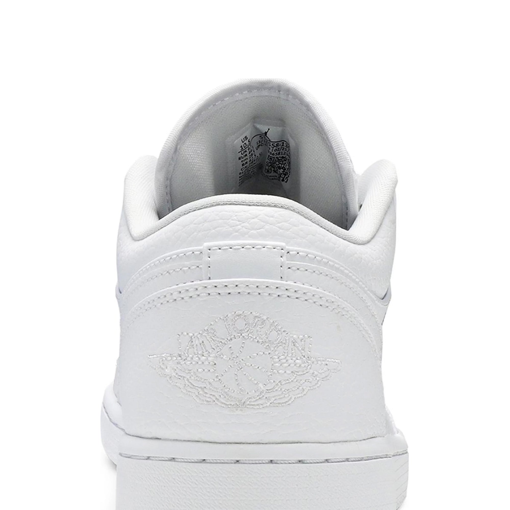 Air Jordan 1 Low 'Triple White Tumbled Leather' Sneakers (2020) - Men's Basketball Shoes for Casual Wear & Street Style Fashion