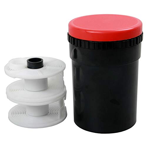 135 & 35mm Color/B&W Film Darkroom Kit - Film Developing Tank, Timer Clock, Canister Opener & Chemical Bottles for Professional Film Processing at Home or Studio