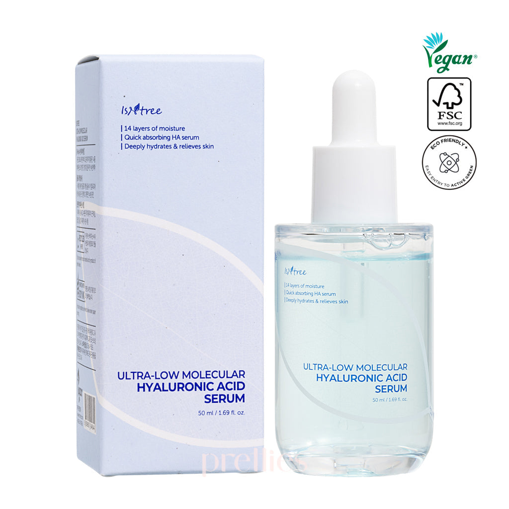 Isntree Ultra Low Molecular Hyaluronic Acid Serum 50ml - Deep Hydration for Dry Skin, Anti-Aging Face Treatment - Perfect for Daily Skincare Routine & Nighttime Moisturizing