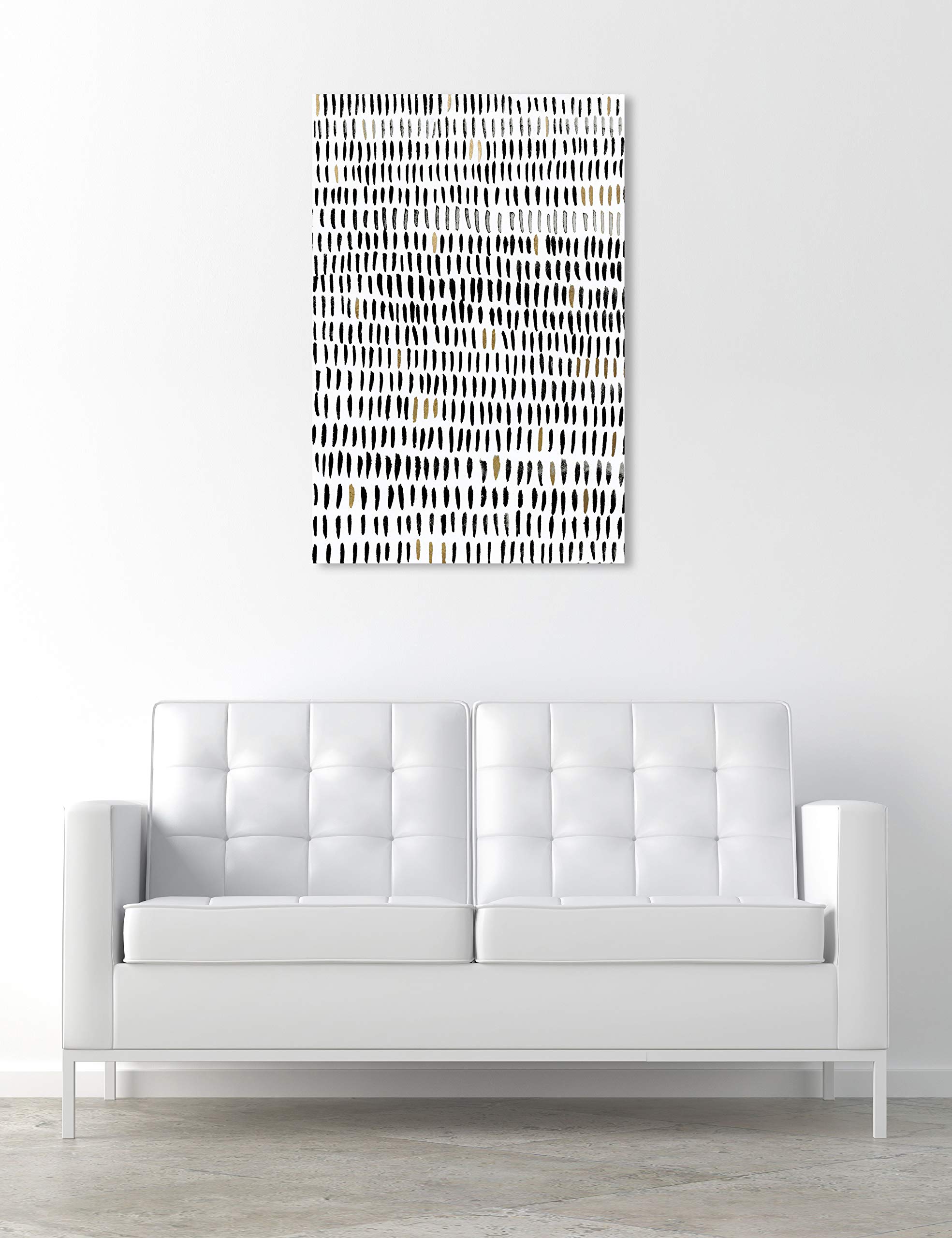 Ocean Drops Abstract Wall Art Canvas Print - 24x36 Inch Modern Black & White Home Decor by Oliver Gal Artist Co. | Perfect for Living Room, Bedroom & Office Wall Decor