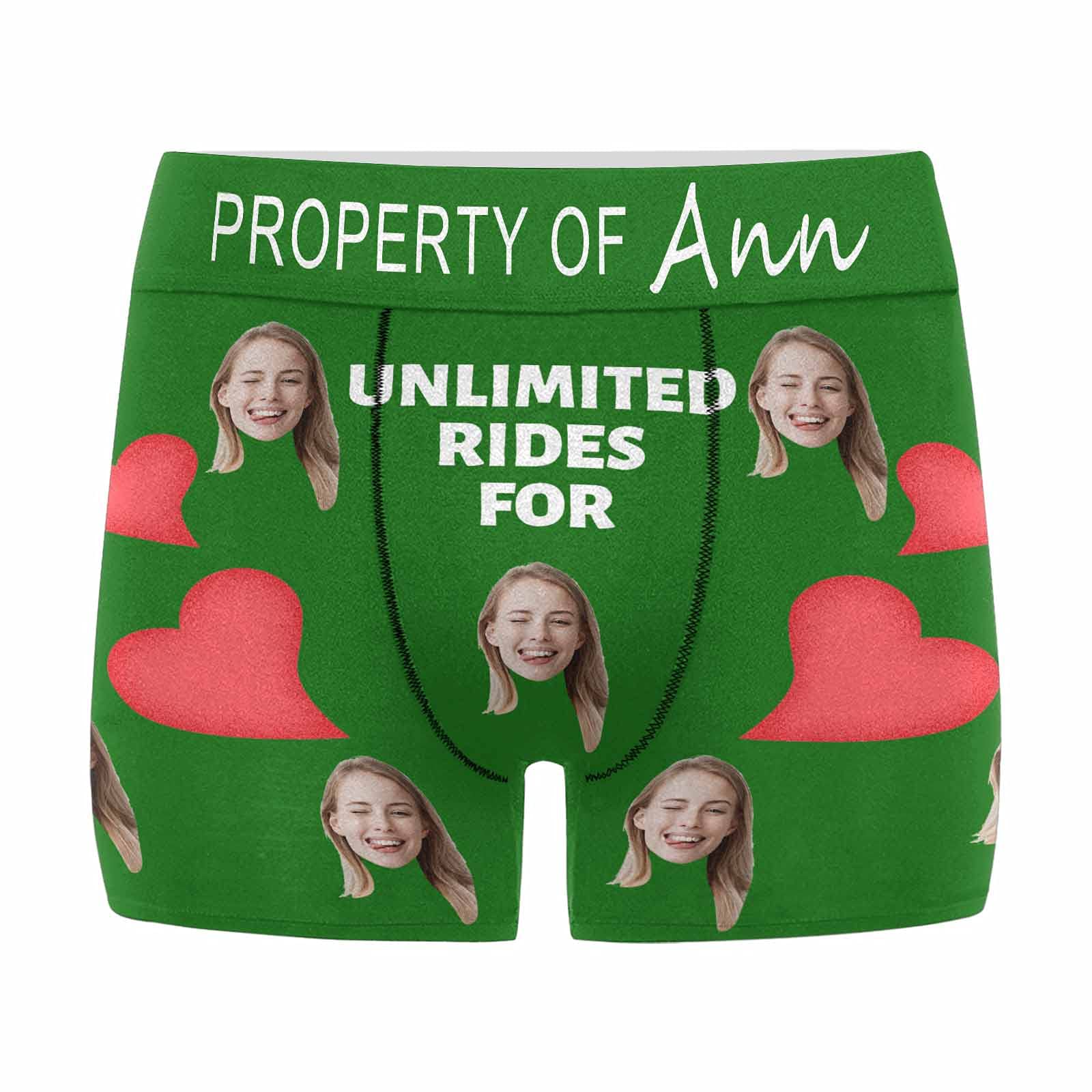 Customized Men's Underwear with Multi-Face Photo Print - Funny Boyfriend Gift for Valentine's Day, Anniversary & Special Occasions - Soft Cotton Boxer Briefs for Everyday Wear & Romantic Surprises