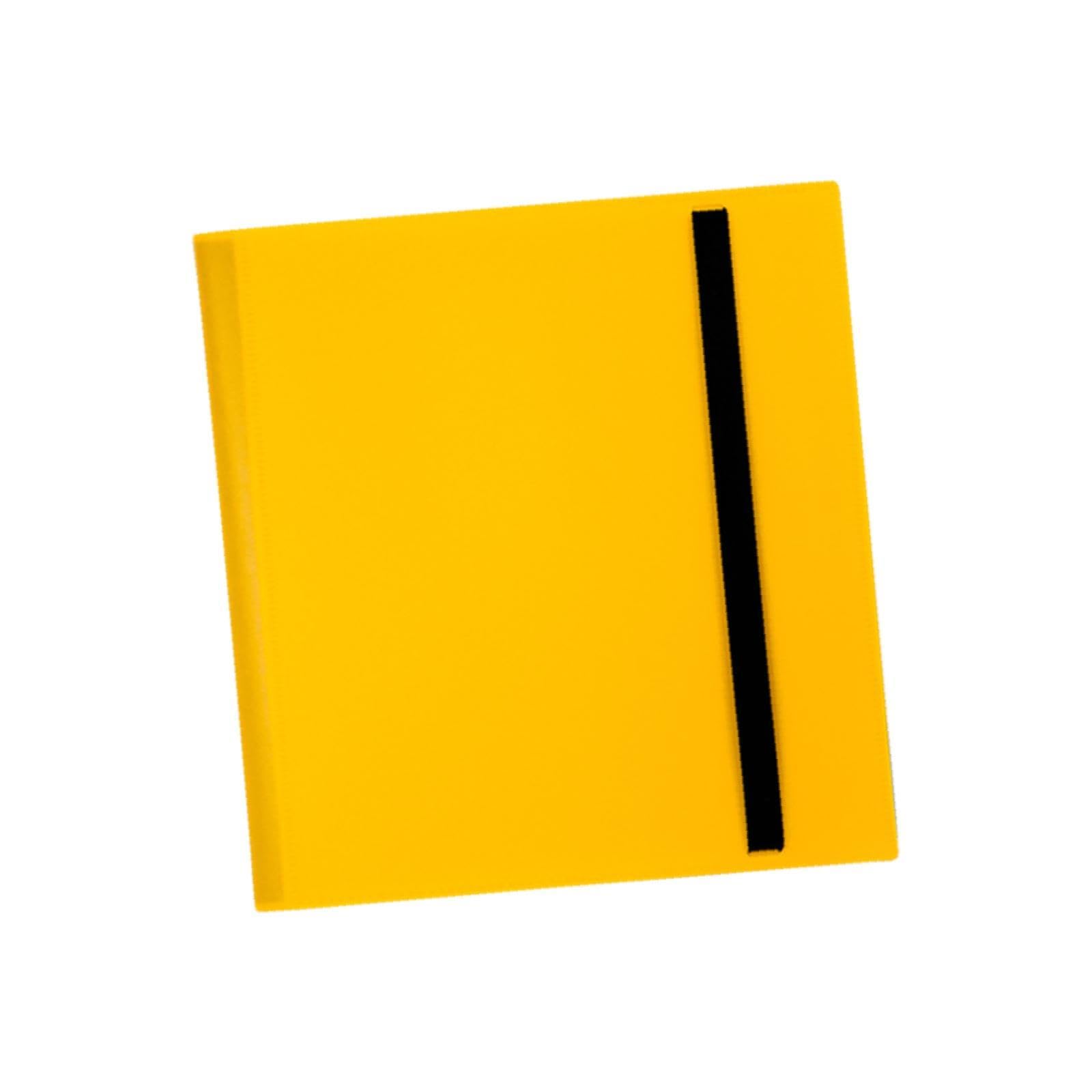 Colaxi 12-Pocket Side Loading Card Binder - Holds 480 Baseball & Sports Cards - Durable Card Storage Protector with Secure Side Loading (Yellow) - Perfect for Collectors, Trading & Organizing Sports Cards