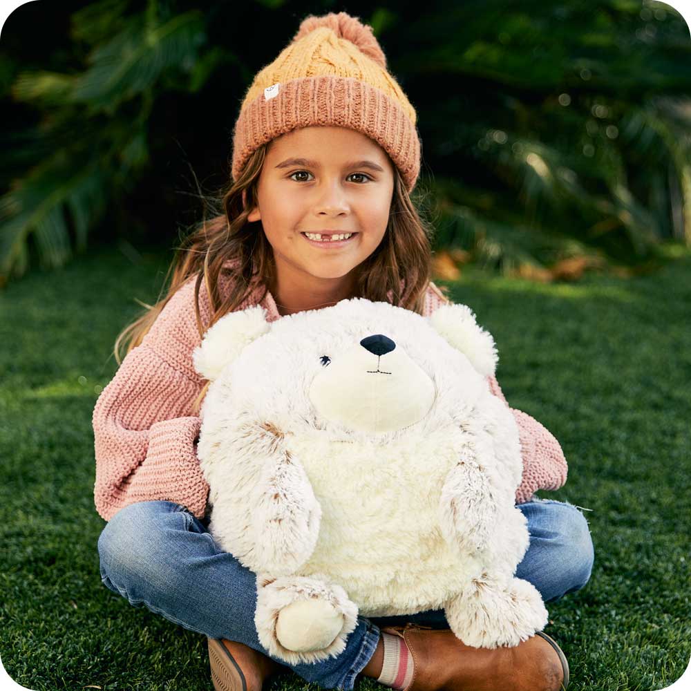 Supersized Bear Warmies - Cozy Microwavable Plush Heating Pad for Adults & Kids - Perfect for Relaxation, Stress Relief & Pain Relief - Great for Cold Weather, Bedtime & Comfort