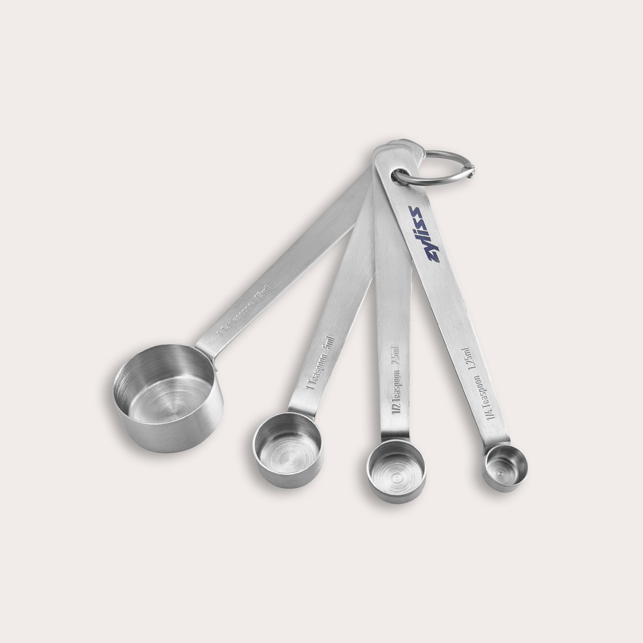 Premium Stainless Steel Measuring Spoons Set - 6-Piece Kitchen Essentials for Baking & Cooking - Dishwasher Safe, Engraved Measurements (1/8 tsp to 1 tbsp) - Perfect for Home Bakers & Professional Chefs