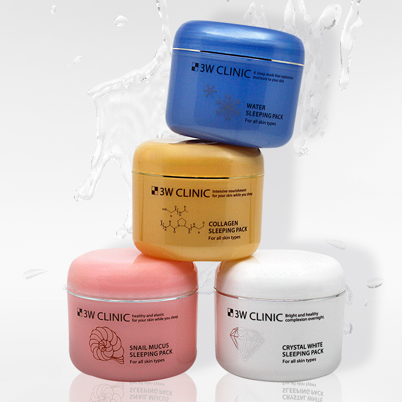 3W CLINIC Intensive Hydrating Sleeping Pack 100ml - Overnight Repair & Moisturizing Face Mask for Dry & Sensitive Skin - Perfect for Nighttime Skincare Routine