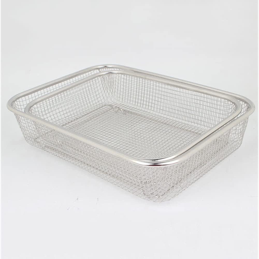 Stainless Steel Square Vegetable & Fruit Colander - Heavy Duty Kitchen Sink Strainer Basket for Washing Produce, Pasta, Salad | Perfect for Home Cooking, Restaurant Use & Meal Prep