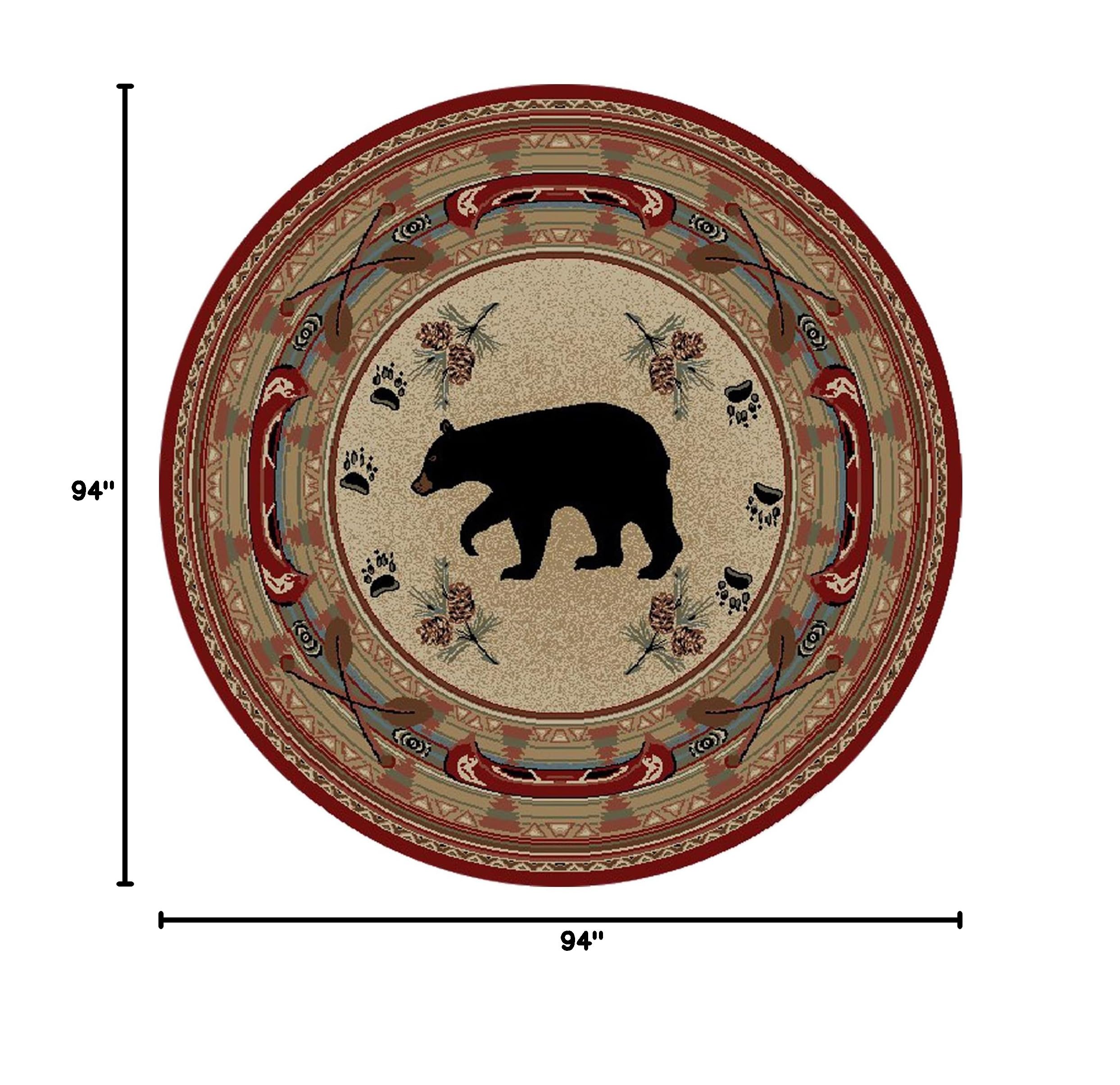 Mayberry Rug Woodlands Bear Area Rug 7'10