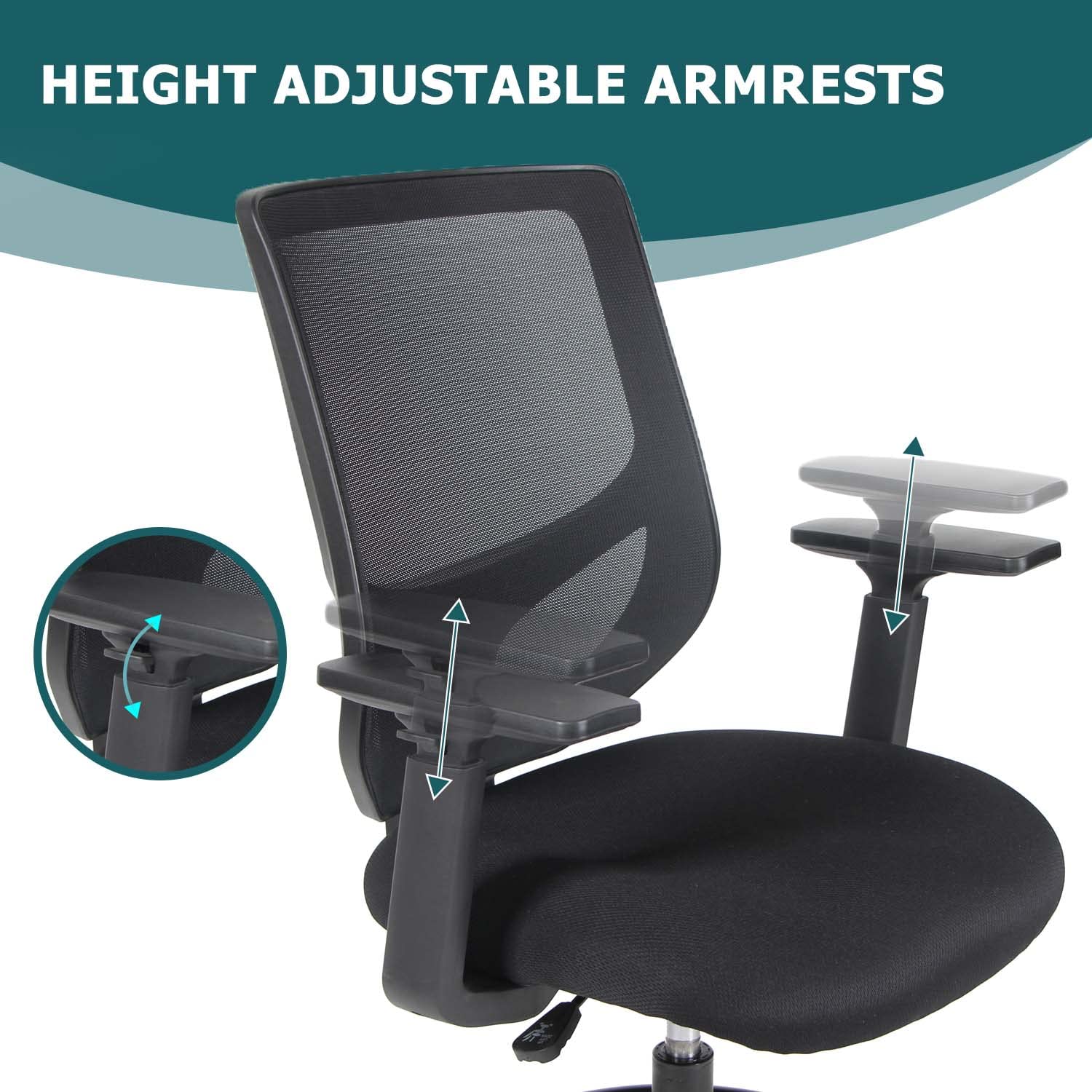 SMUG Adjustable Drafting Chair - Tall Office Chair with Mid Back Mesh & Foot Ring - Ergonomic Desk Chair for Standing Workstations - Perfect for Architects, Artists & Home Office Use