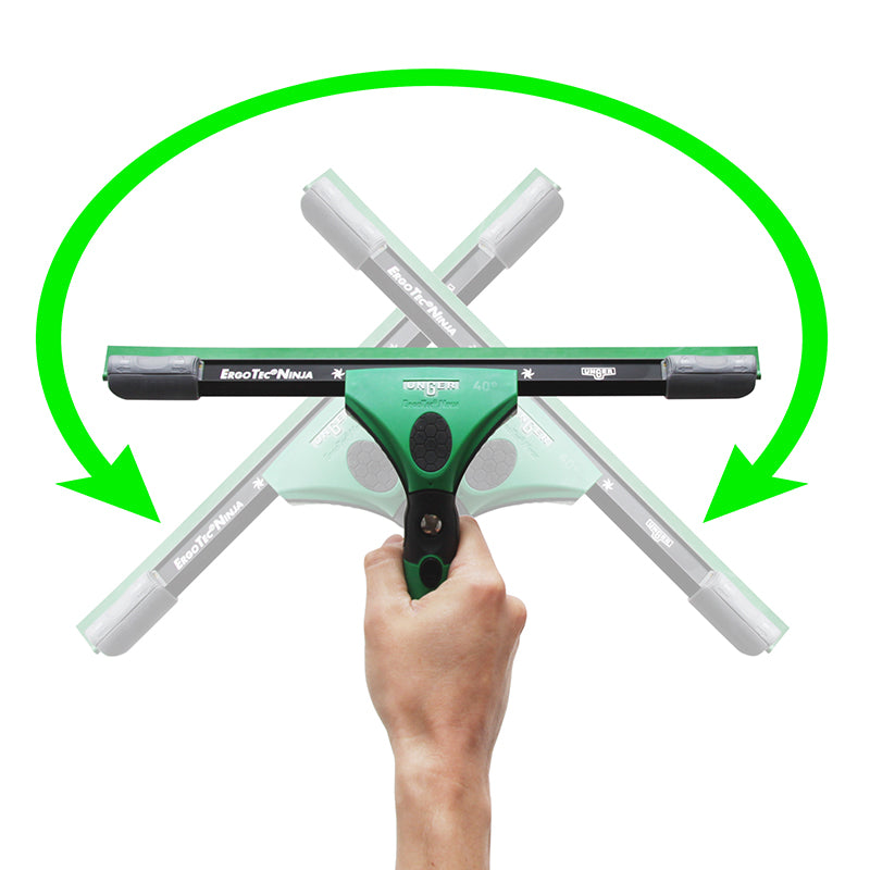 Limited Edition Unger Ninja Squeegee Complete 14in/35cm - Professional Window Cleaning Tool for Home, Office & Car - Streak-Free Glass Cleaning for Windows, Mirrors & Shower Doors