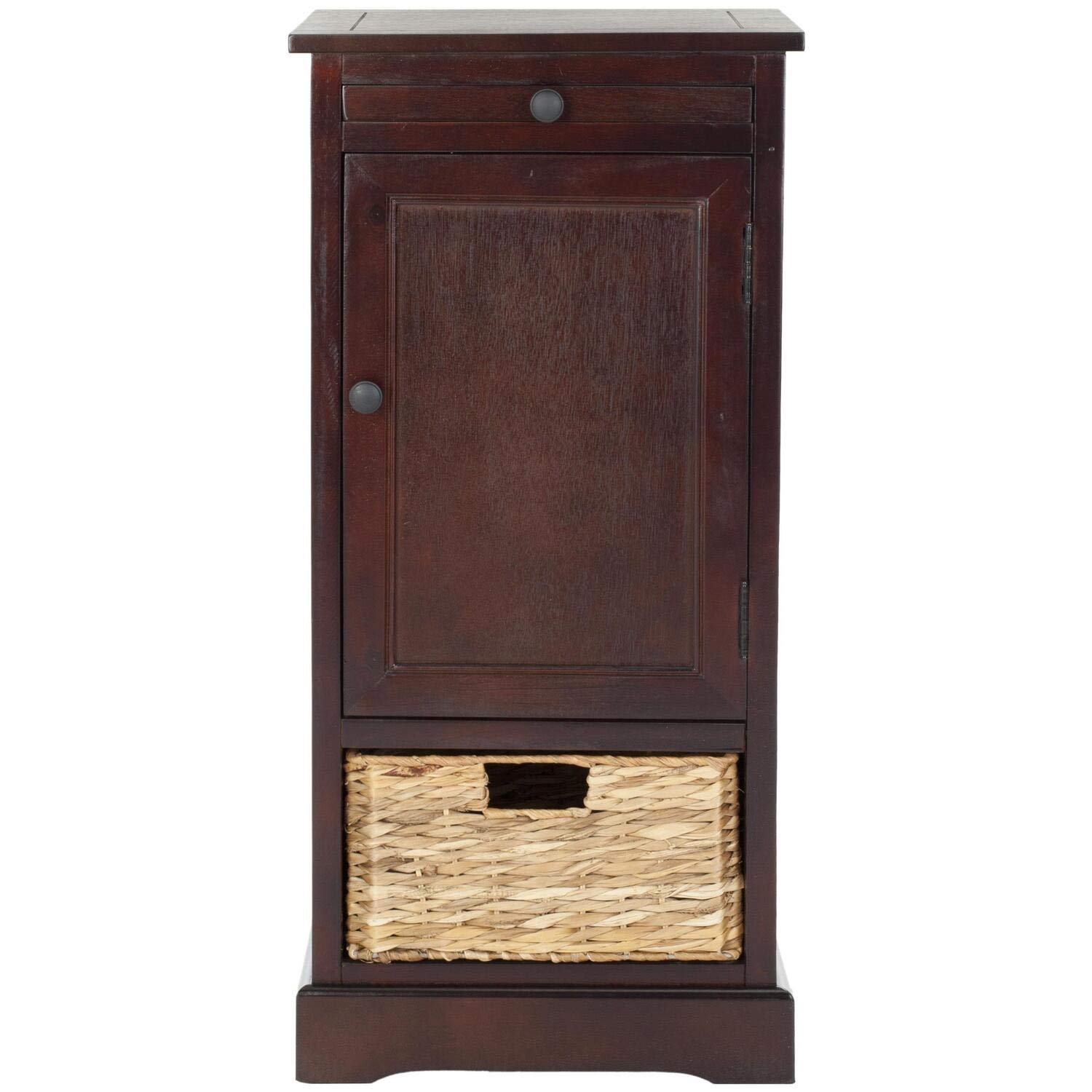 SAFAVIEH American Homes Collection Raven Vintage Grey Tall Storage Unit - Stylish & Functional Home Organization for Living Room, Bedroom, or Office