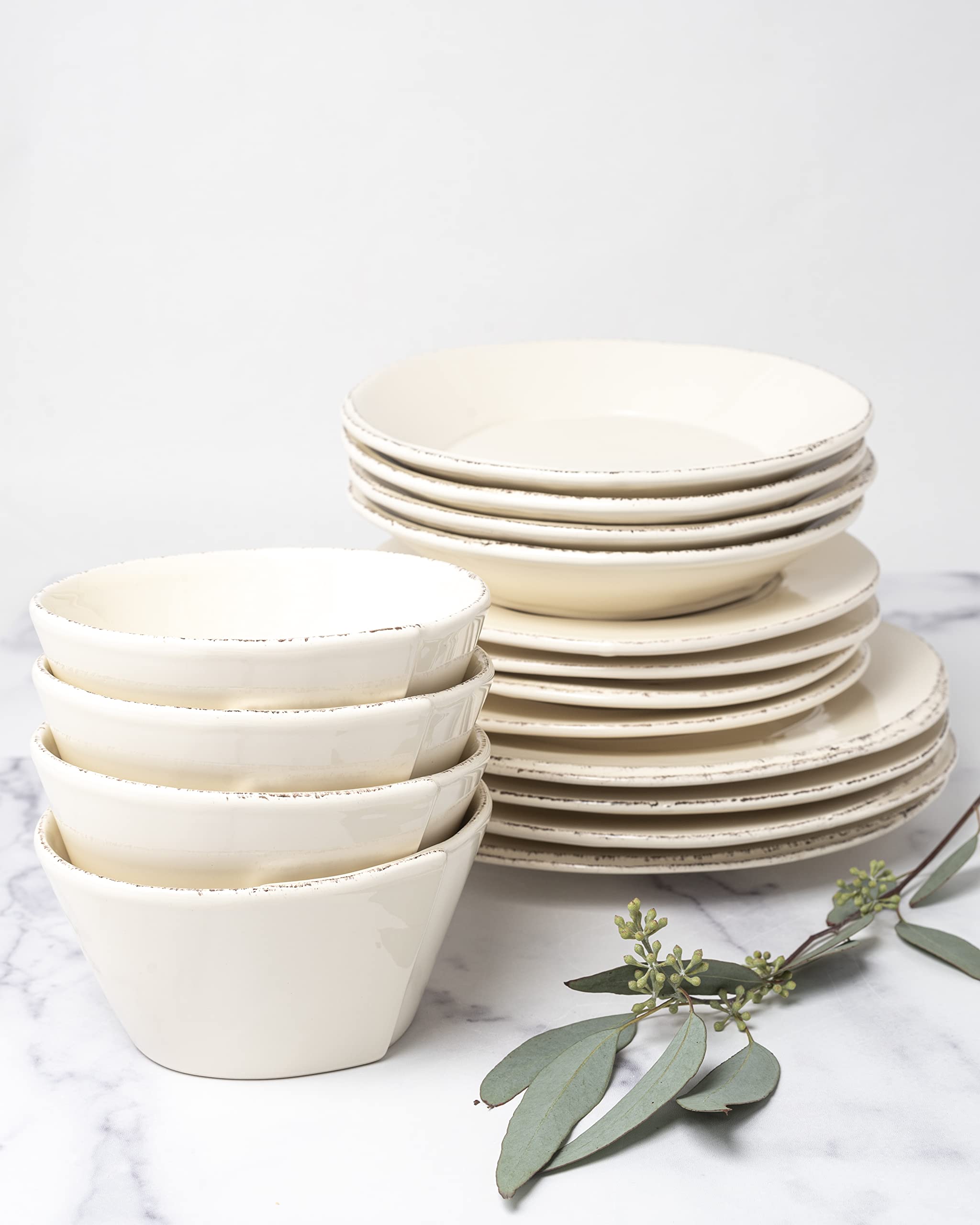 Vietri Lastra Linen Salad Plates Set of 4 - 8.75