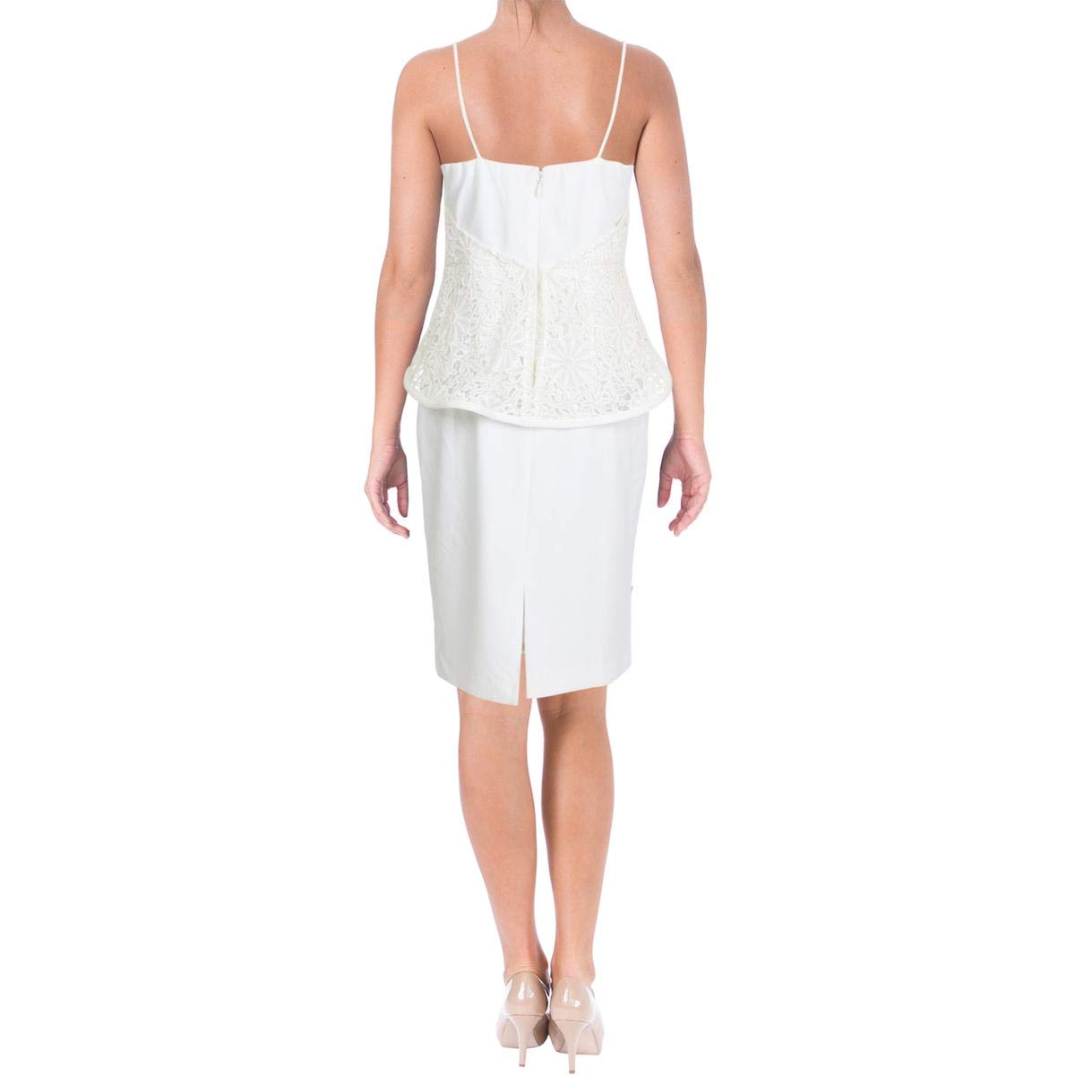 Black Halo Women's Corsica Halter Peplum Dress - Elegant Cocktail Party & Evening Gown for Weddings, Date Nights & Special Occasions