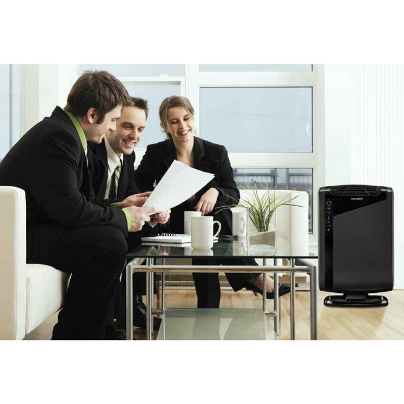 AeraMax Antimicrobial Air Purifier with True HEPA & Activated Carbon Filter - Covers 290 Sq Ft Rooms - Eliminates Allergens, Dust, Odors - Perfect for Bedrooms, Offices & Living Spaces (Black)