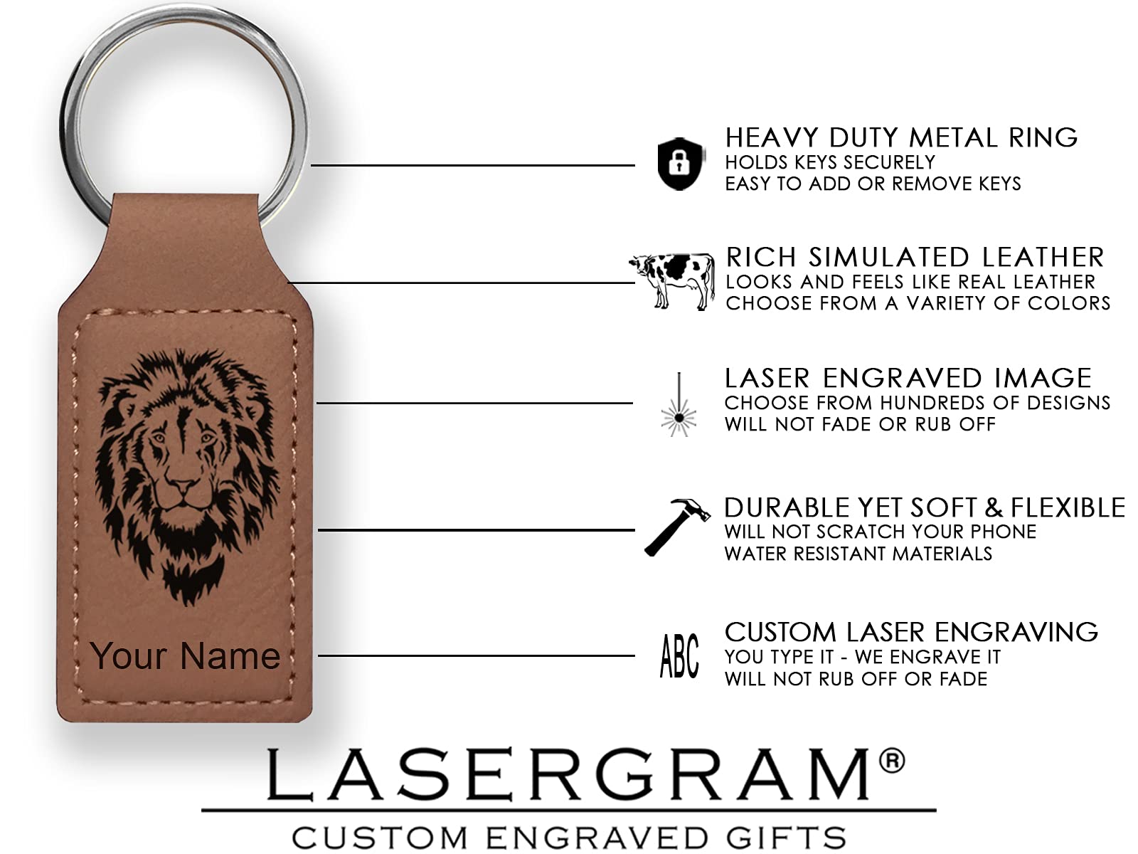 Custom Engraved Dachshund Dog LaserGram Rectangle Keychain - Perfect Gift for Pet Lovers & Personalized Accessories for Everyday Use