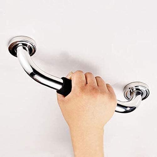 Stainless Steel Safety Grab Bar - Wall Mounted Bathroom Handrail for Elderly, Disabled & Pregnant - Non-Slip Toilet Support Bar with Perforated Design (38cm) - Ideal for Shower, Bathtub & Bathroom Safety