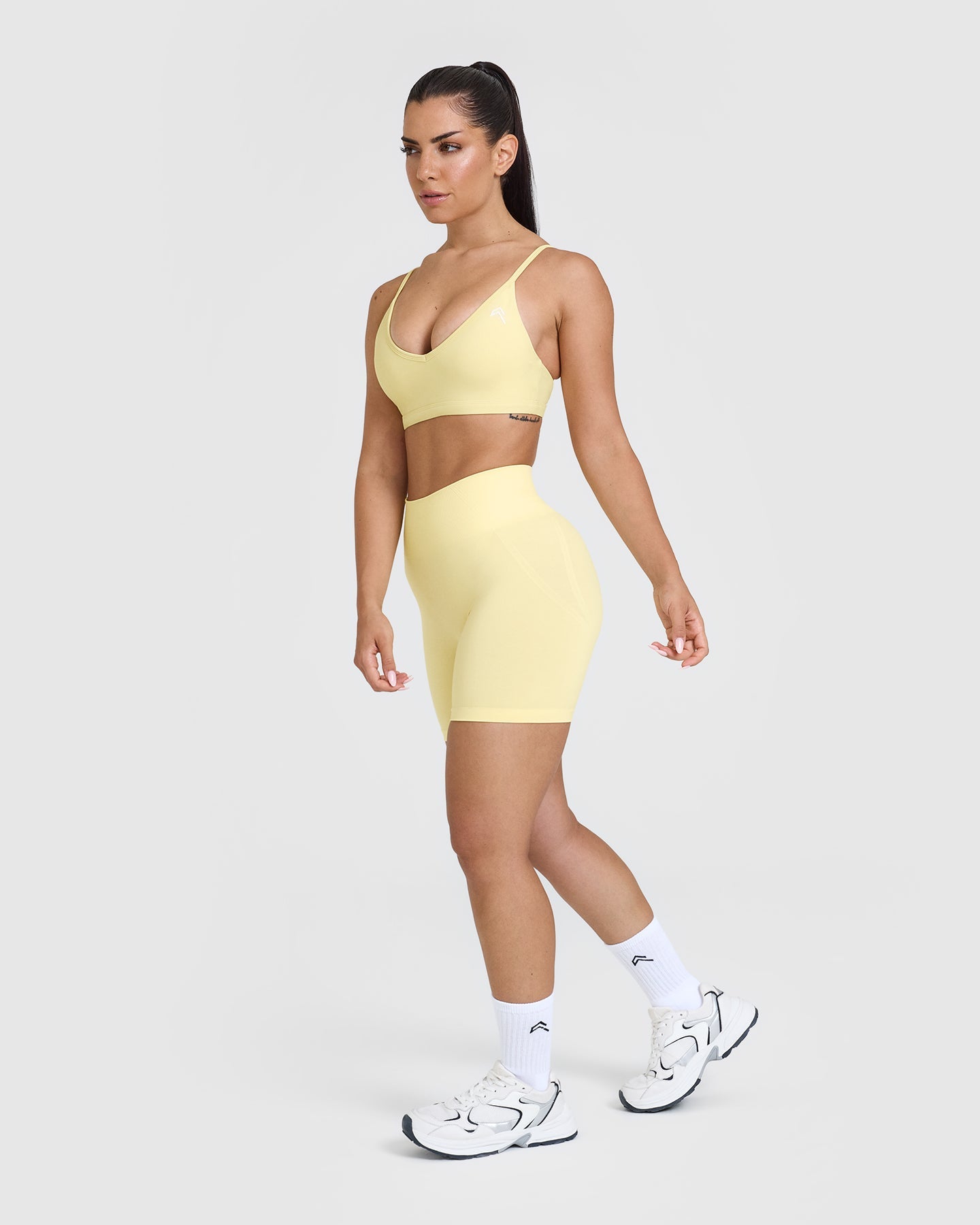 Timeless Strappy Bralette - Comfortable Wireless Lace Bralette in Sherbet Yellow | Women's Lingerie, Yoga, Lounge Wear, Summer Outfits