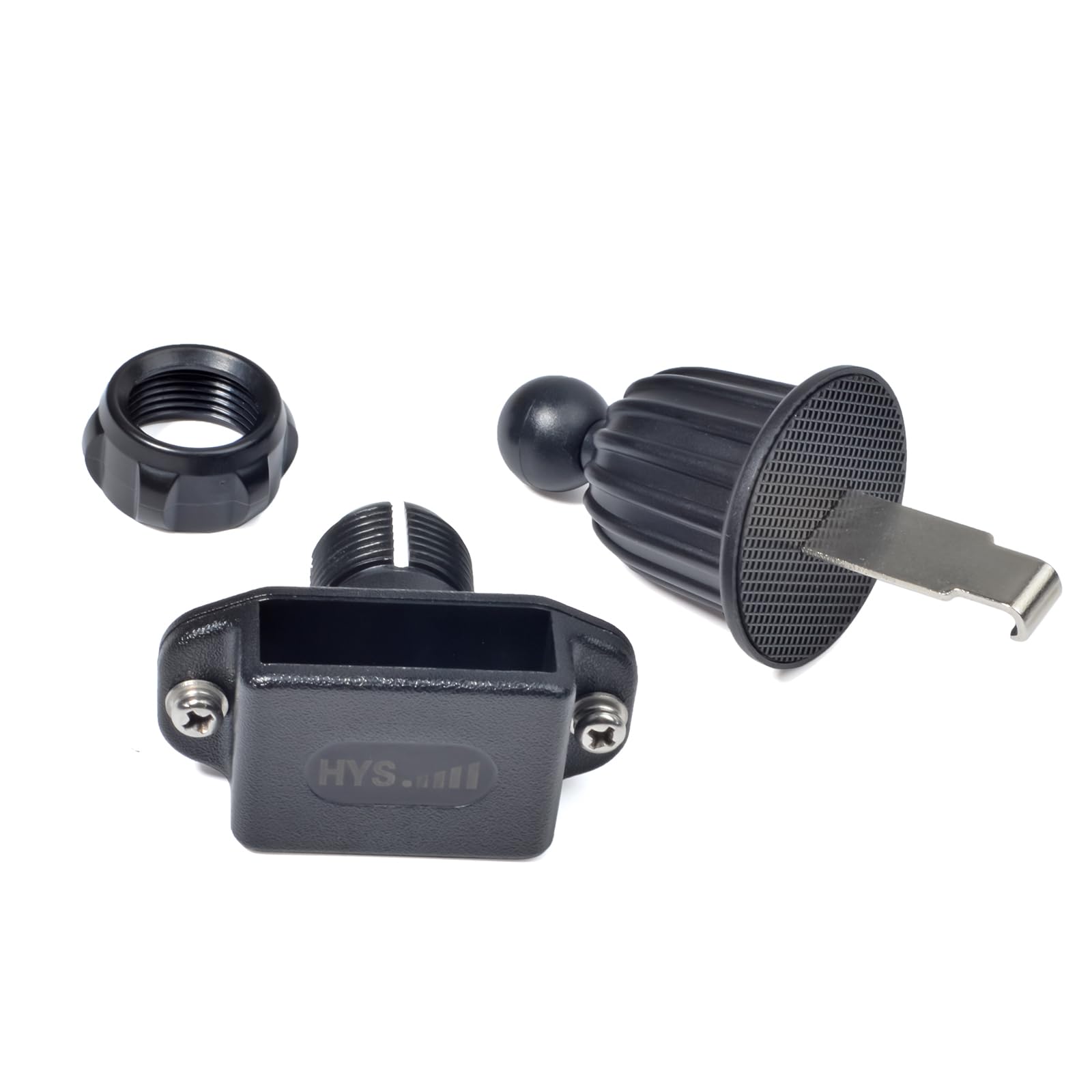 Durable Steel 2-Way Radio Belt Clip & Car Vent Mount Holder for Motorola, BaoFeng, Yaesu, Midland, Cobra, Uniden Walkie Talkies - Perfect for Construction, Security, Outdoor Adventures & Emergency Communication