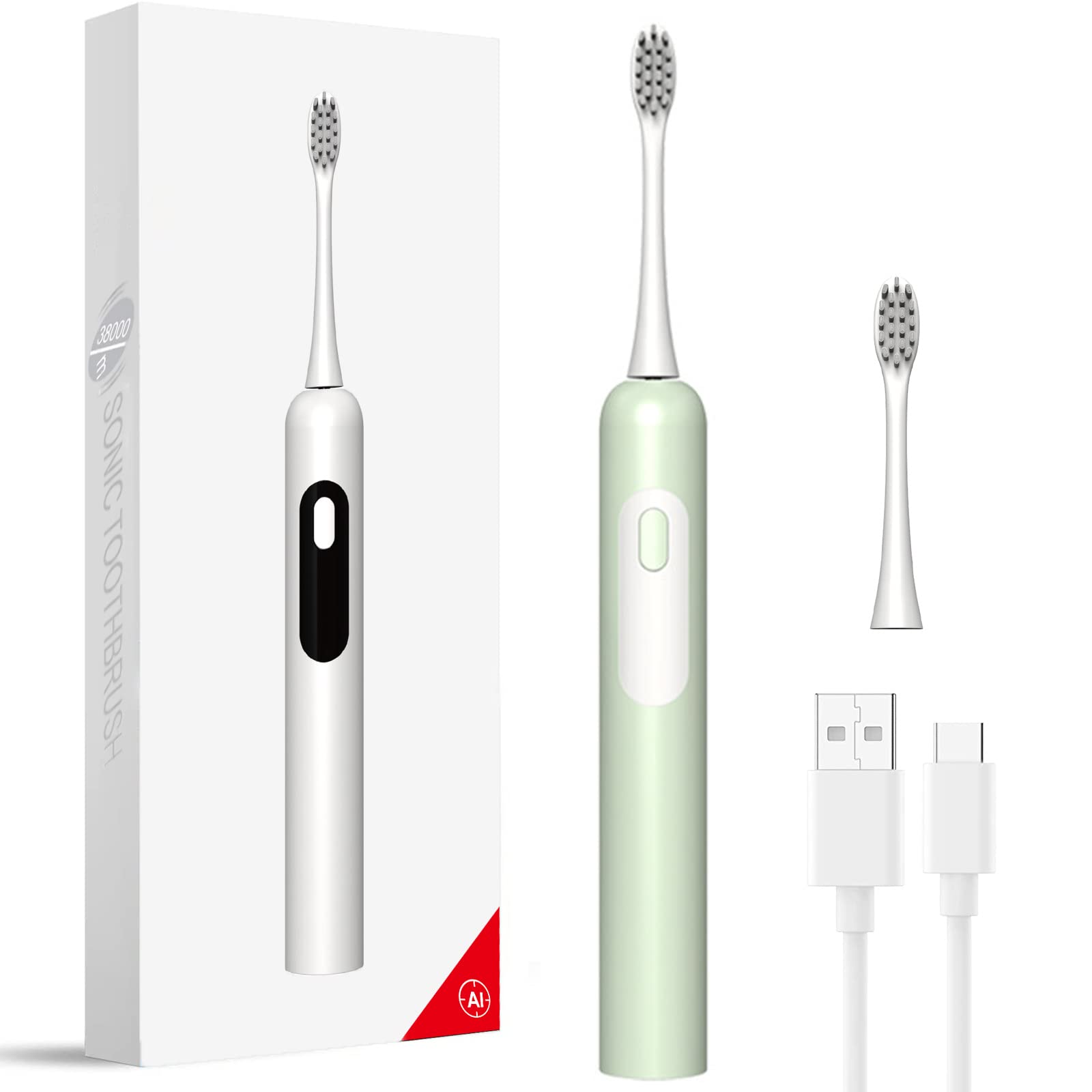 JORICUTY Sonic Electric Toothbrush for Adults - 40,000 VPM High Power Rechargeable Toothbrush with 5 Cleaning Modes, Fast Charging (4 Hours for 30 Days Use) - Perfect for Travel, Home & Daily Oral Care
