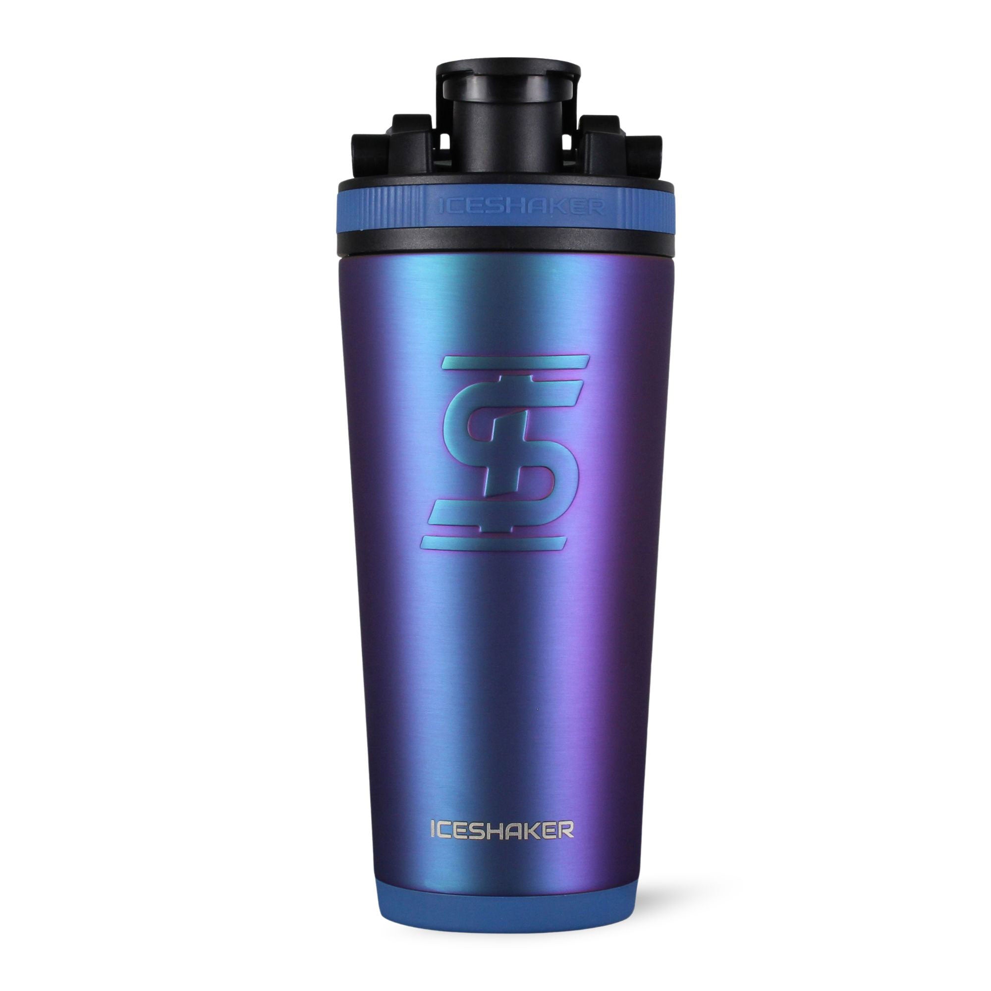 Premium Stainless Steel Ice Shaker Bottle - Leakproof Protein Shaker for Gym, Workouts & Travel - BPA-Free Fitness Water Bottle with Mixing Ball - Ideal for Protein Powder, Pre-Workout & Smoothies