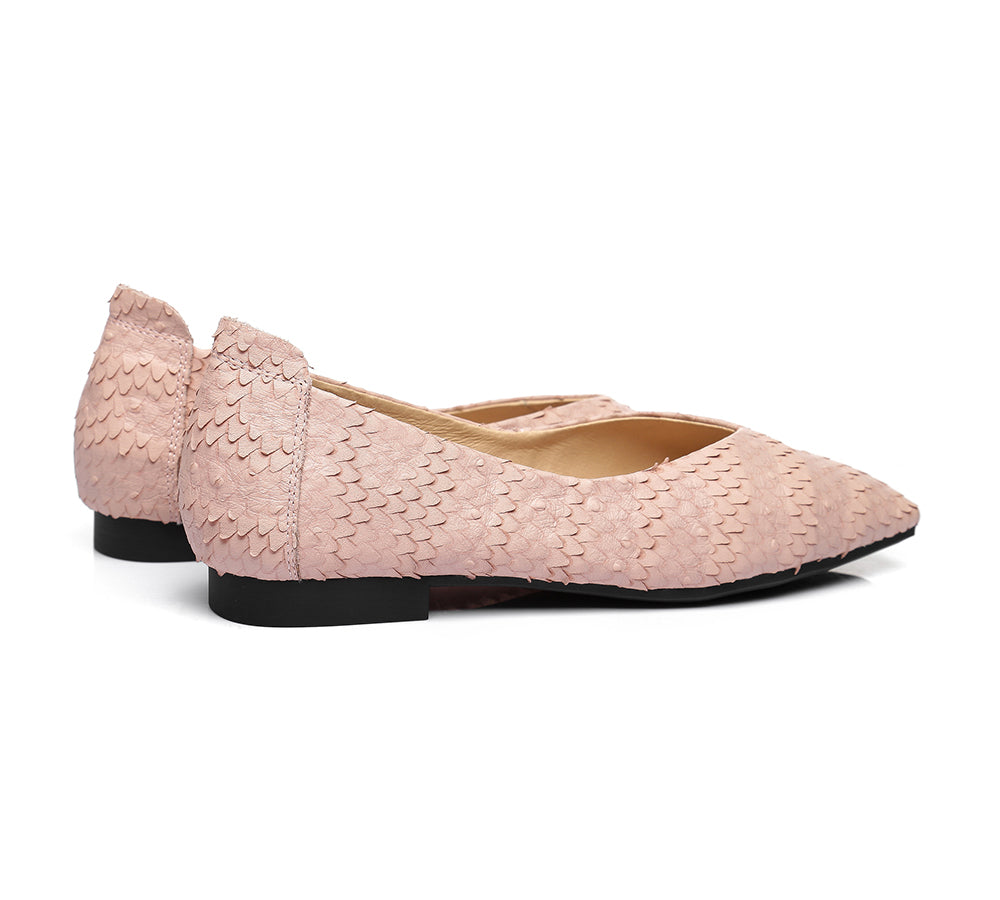 Australian Shepherd® Women's Leather Square Toe Ballet Flats - Serena | Comfortable & Stylish Slip-On Shoes for Work, Casual Wear & Everyday Outfits