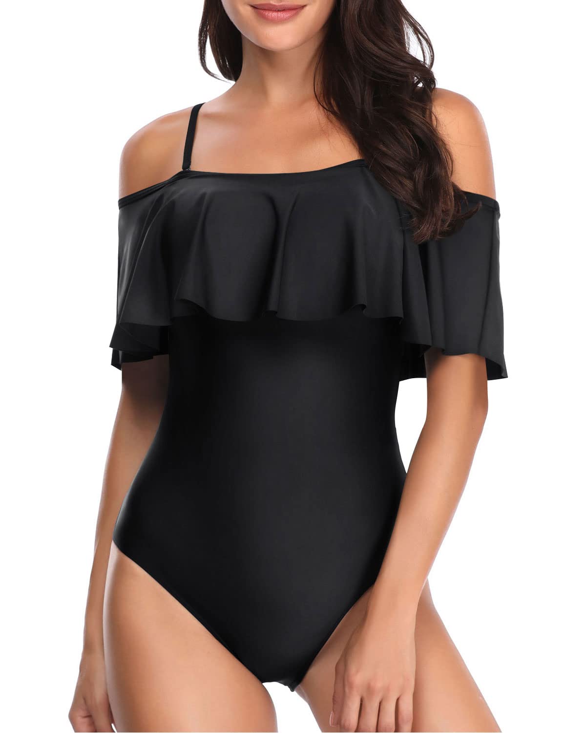 Vintage Off Shoulder Swimsuit for Women - Beach & Pool Party