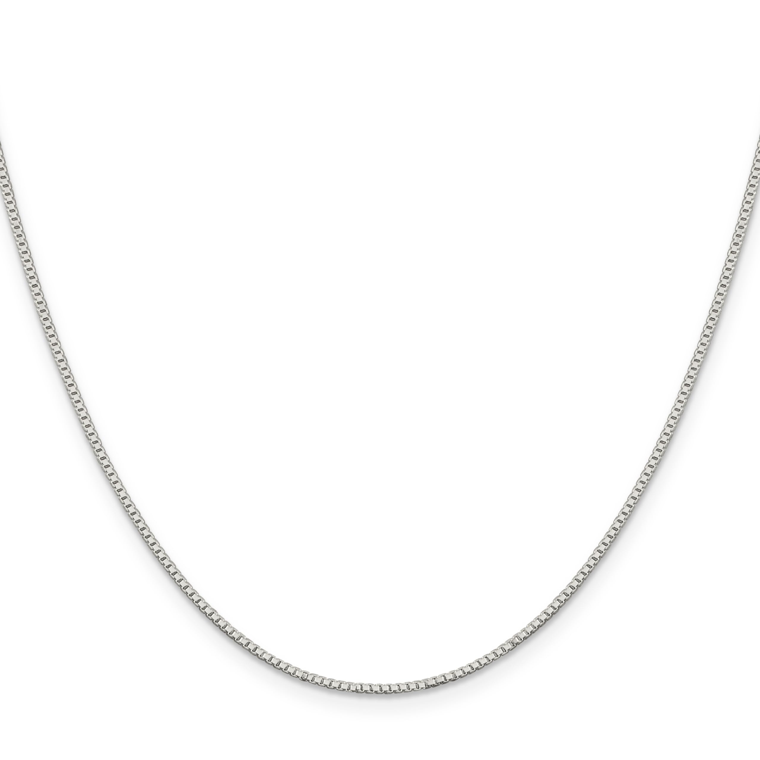 IceCarats 925 Sterling Silver 1.1mm Box Link Chain Necklace for Women - Dainty Layering Jewelry for Everyday Wear & Gift Giving