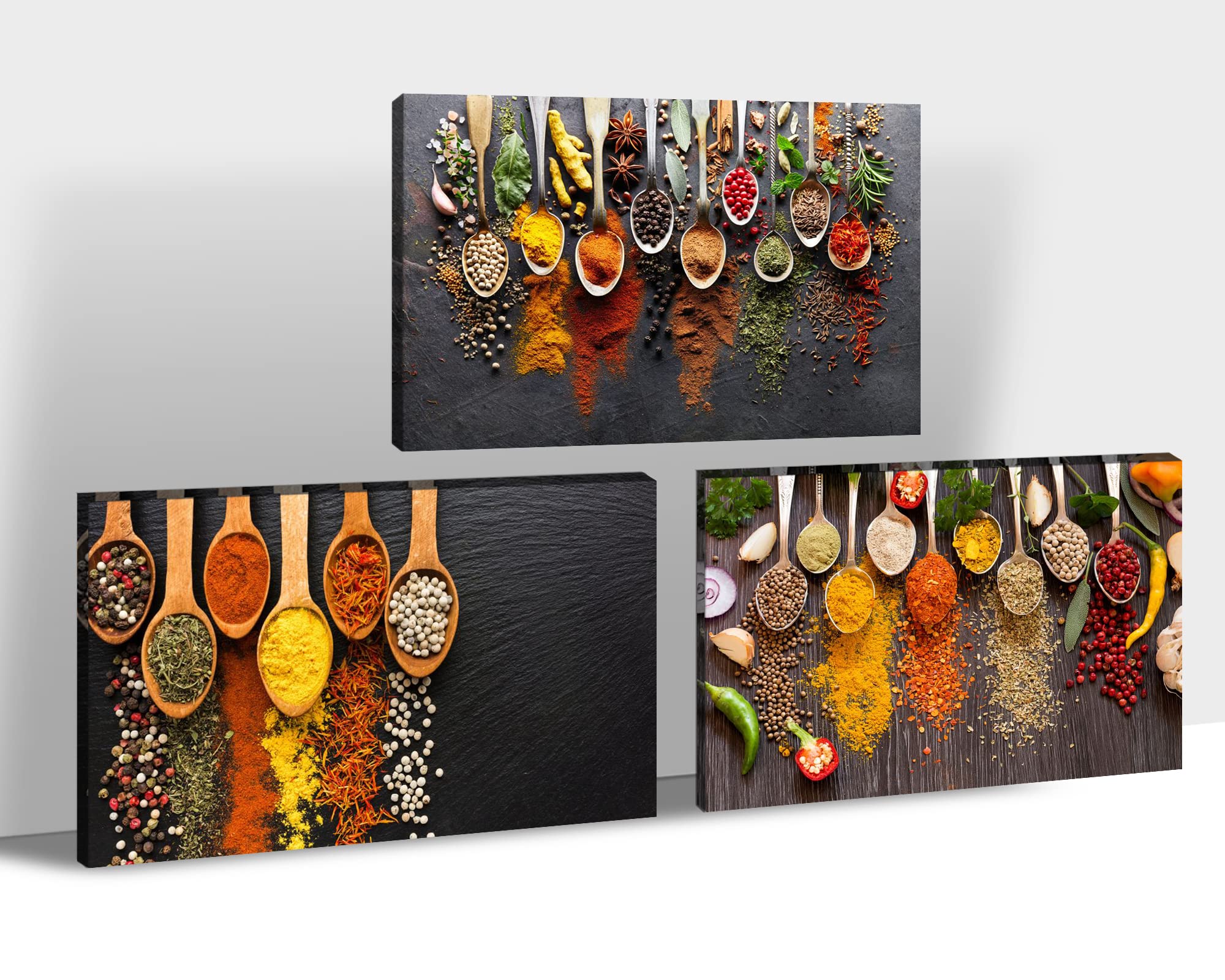 3-Piece Modern Kitchen Canvas Wall Art Set - 20