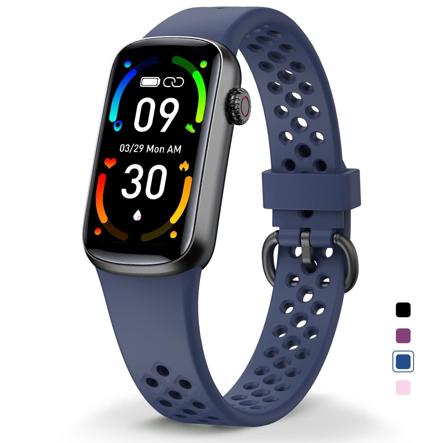 Dwfit Slim Fitness Tracker Watch for Women, Men, Teens - IP68 Waterproof Activity Tracker with 1.47'' Customizable Dials, Step Counter, Calorie & Sleep Monitor - Compatible with Android iOS - Perfect for Gym, Running & Daily Health Tracking