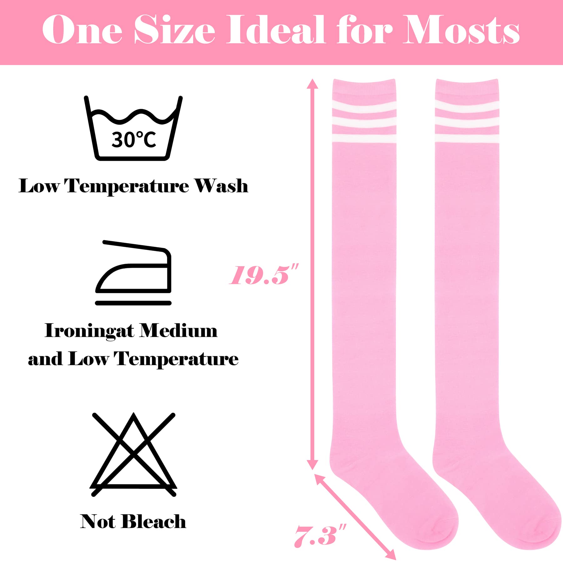 Women's Thigh High Socks - Striped Over The Knee Stockings | Long Tube Socks for Fall & Winter Fashion | Perfect for Boots, Dresses & Casual Outfits