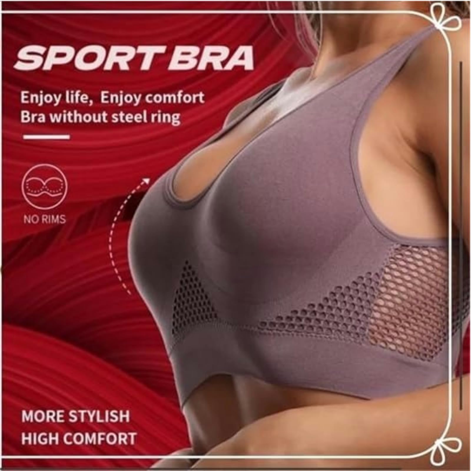 Trendy High Support Women's Sports Bras - Comfortable Push-Up Yoga & Seamless Running Bras for Jogging, Workouts & Active Lifestyles