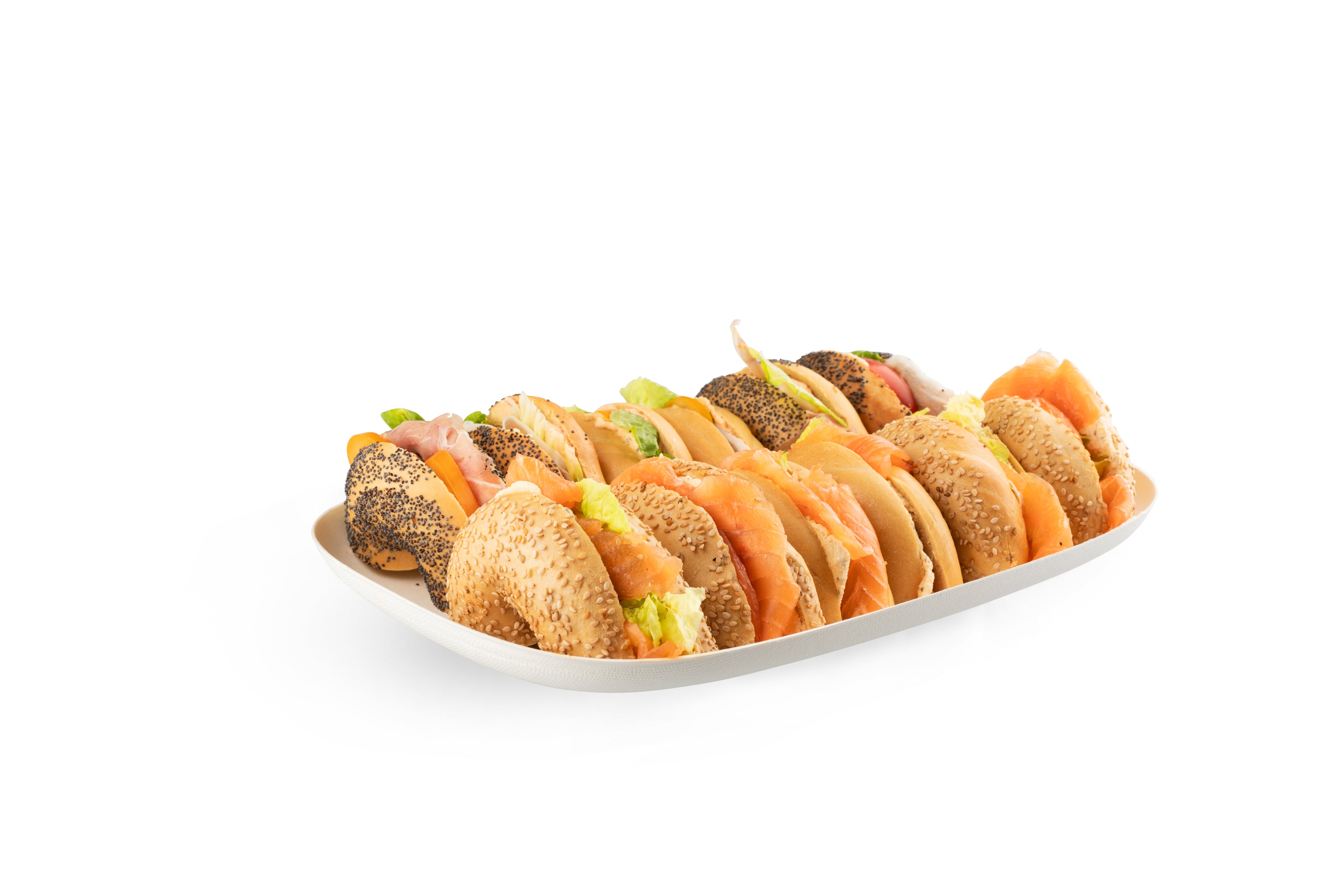 Bagastro Catering Tray - 3 Compartment Food Serving Tray for Parties, Events & Catering | Durable Plastic Serving Plates for Buffet, Picnic & Restaurant Use