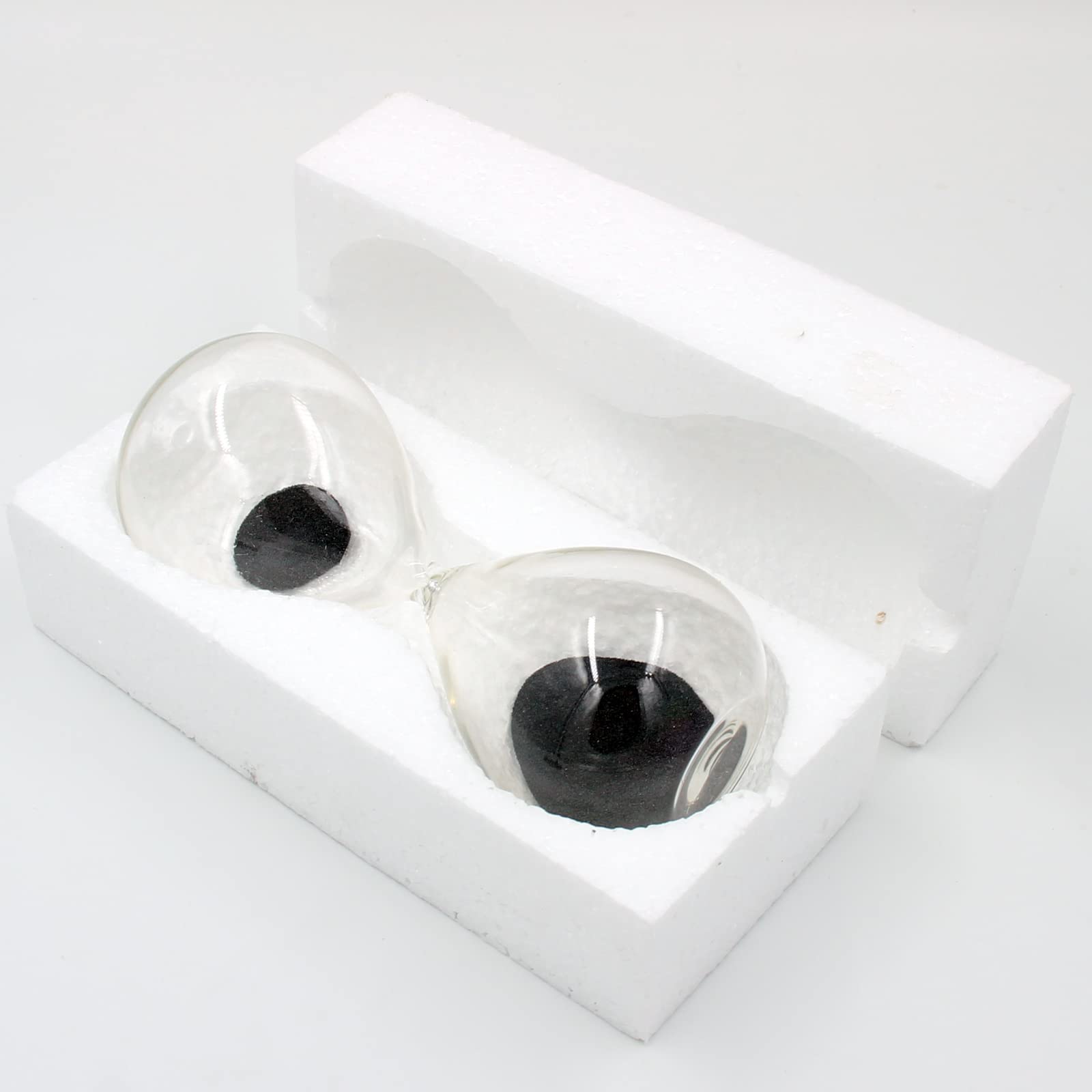 Black Magnetic Hourglass Sand Timer with Iron Base - Unique Desk Decor for Home, Office & Gifts | Stress Relief, Meditation & Productivity Tool