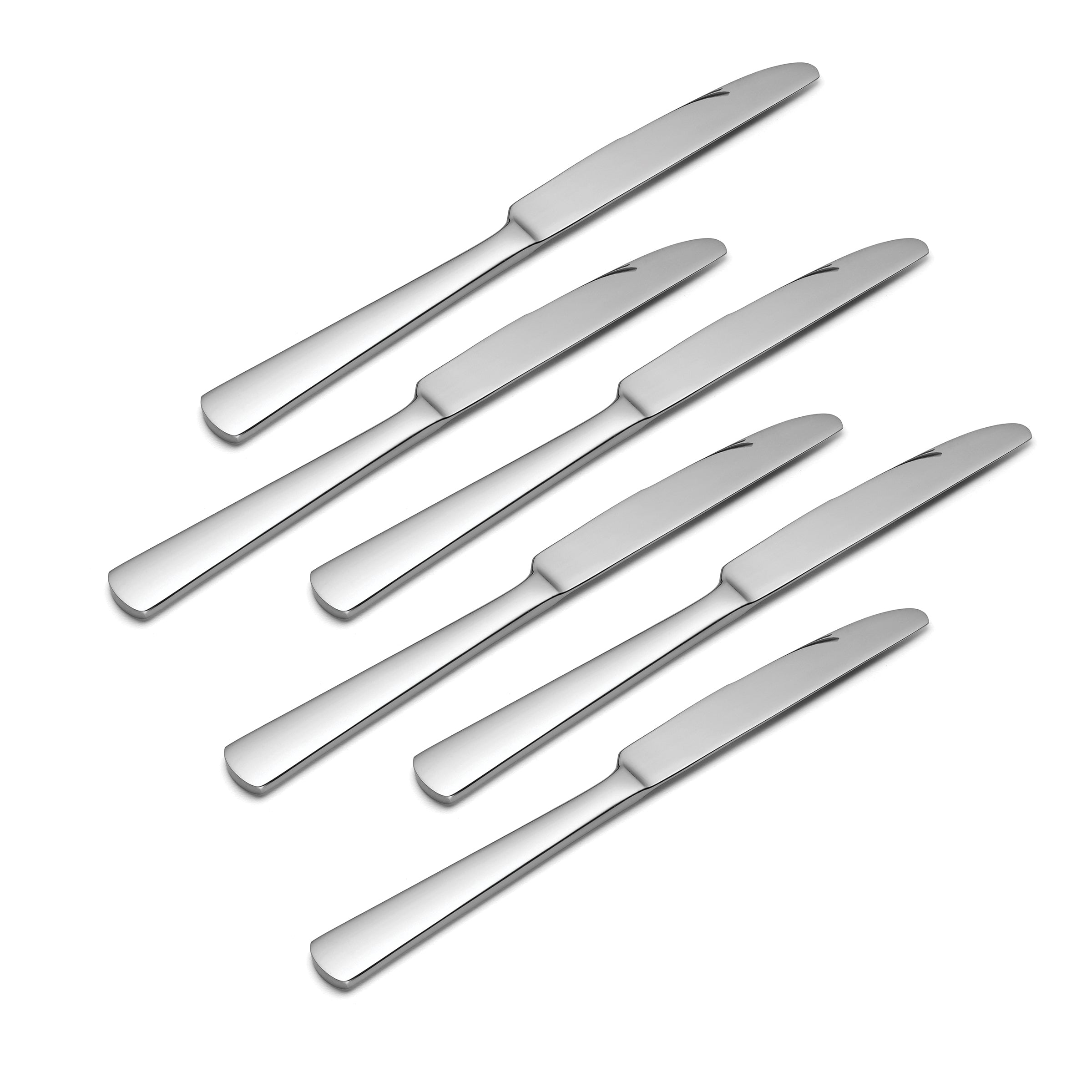 Premium Stainless Steel Dinner Knife Set - 6-Piece Elegant Cutlery for Fine Dining, Restaurant & Home Use