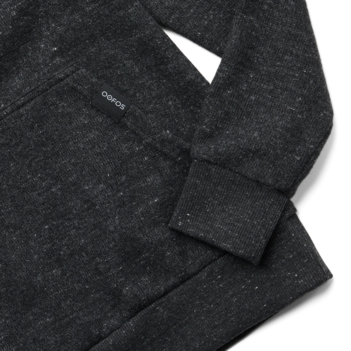 Men's OOmy Knit Hoodie - Dark Charcoal Gray Heather | Cozy Pullover Sweatshirt for Casual Wear & Outdoor Activities
