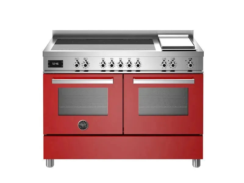 Bertazzoni 120cm Induction Cooktop with Griddle & Electric Double Oven - Professional Series for Gourmet Cooking & Large Family Meals