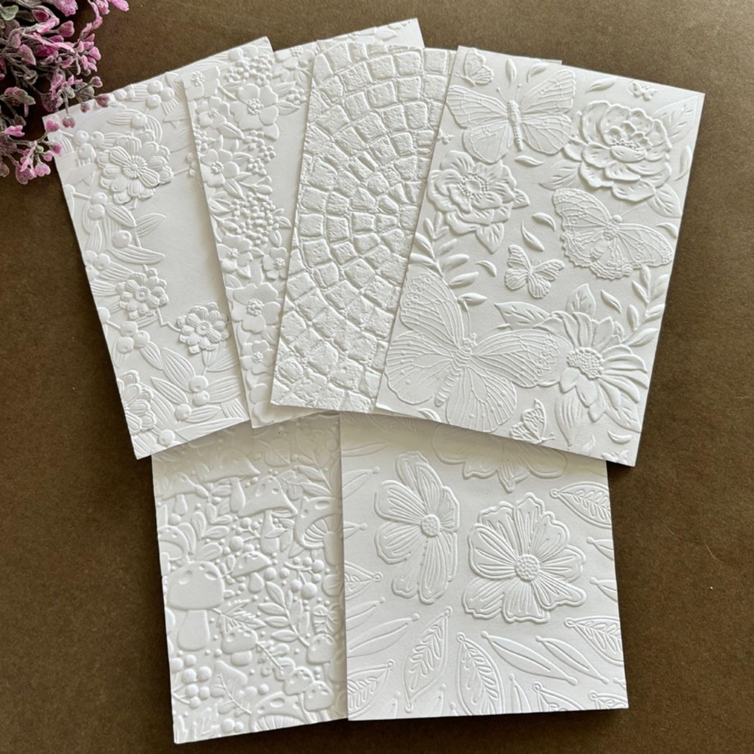 3D Butterflies Flowers Mushrooms Plastic Embossing Folders for Card Making - DIY Scrapbooking Stencil Templates for Photo Albums, Greeting Cards & Paper Crafts - Perfect for Wedding Invitations, Birthday Cards & Home Decor