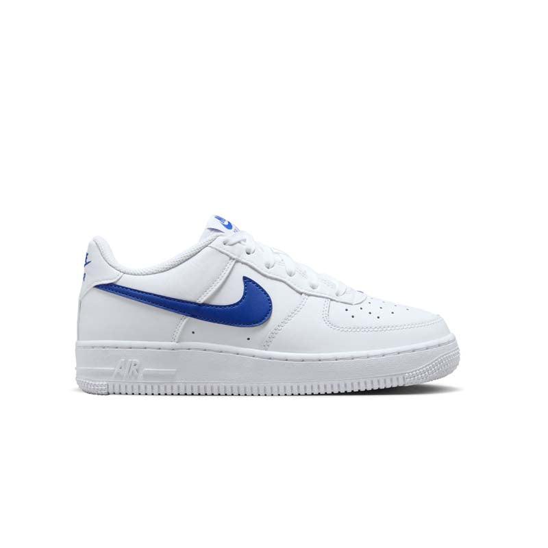 Nike Air Force 1 'White Hyper Royal' Kids Sneakers - Lightweight Comfortable Basketball Shoes for Boys & Girls - Perfect for School, Sports & Casual Wear