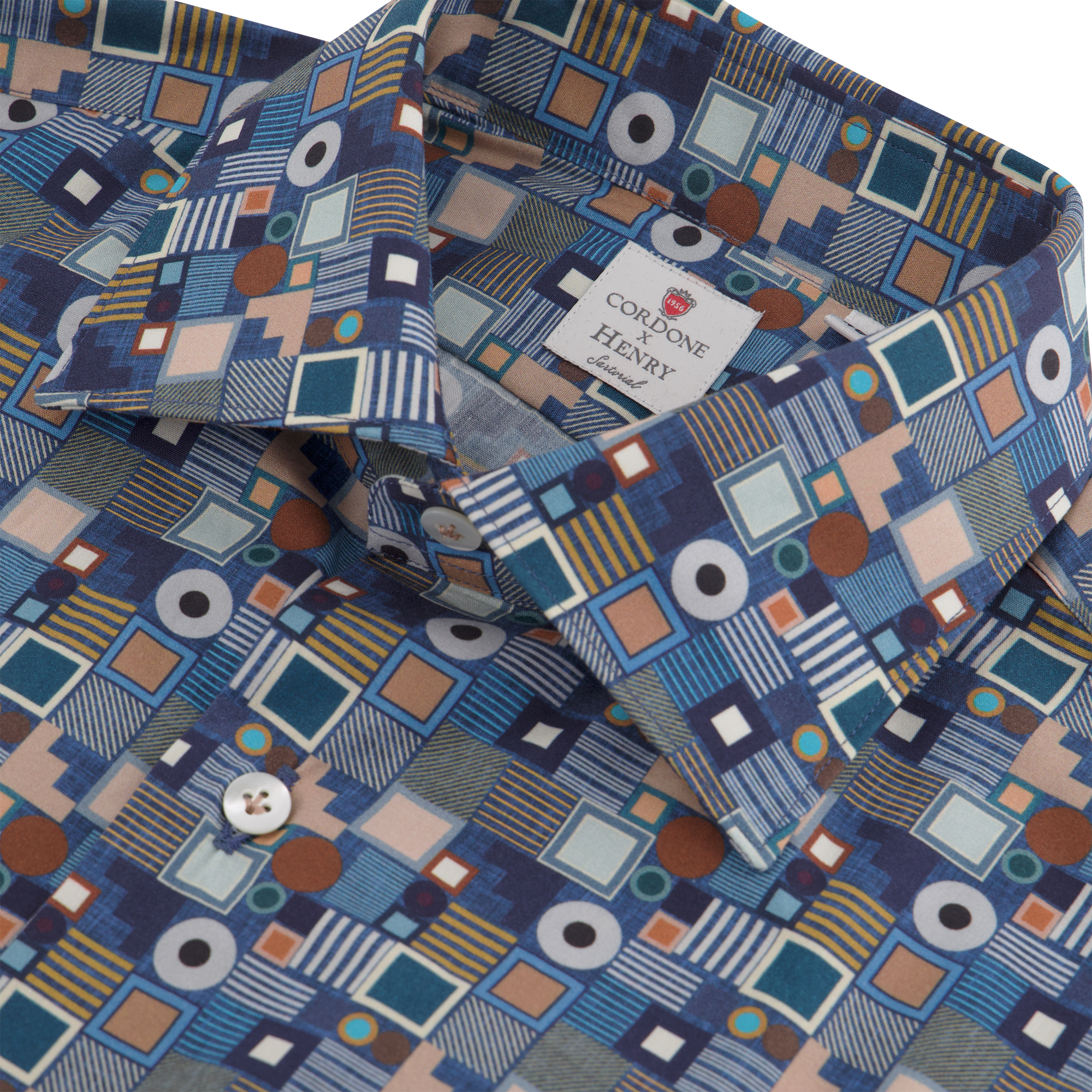 Blue Print Floral Shirt for Women - Stylish Cordone Flowerwear Top - Perfect for Spring Outfits, Date Nights & Office Wear