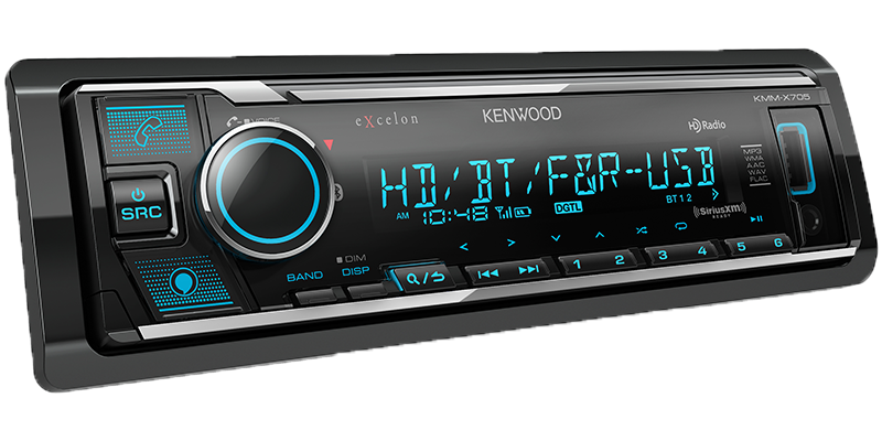 Kenwood KMM X705 HD Radio with Front & Rear USB Ports - Perfect for Car Audio Upgrades and Hands-Free Music Streaming